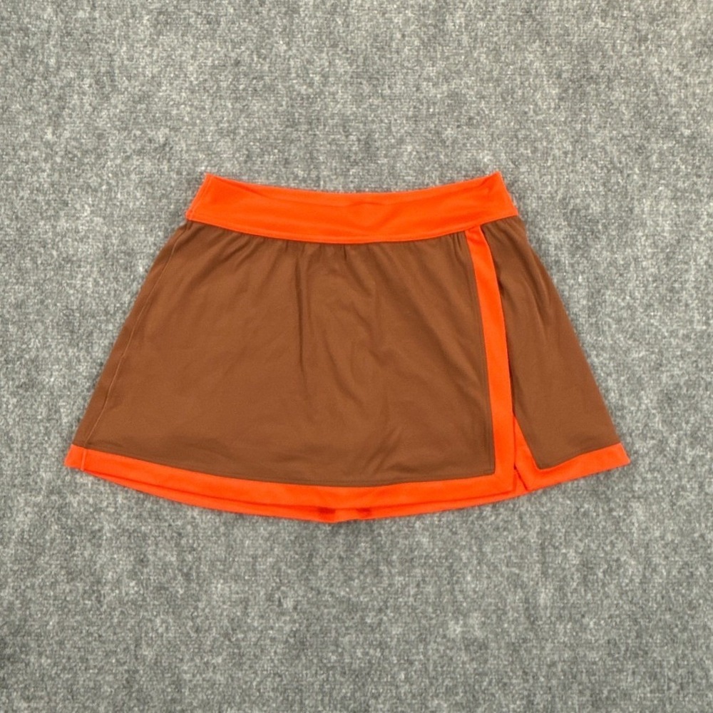 Aerie OFFLINE Real Me Xtra Skort Athletic Womens Medium Brown Orange NWT